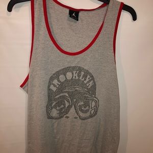 air jordan shirt gray red men large